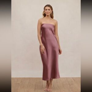 Park & Fifth Satin Pink Bridesmaid Dress